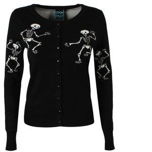 Too fast dancing skeleton cardigan xl